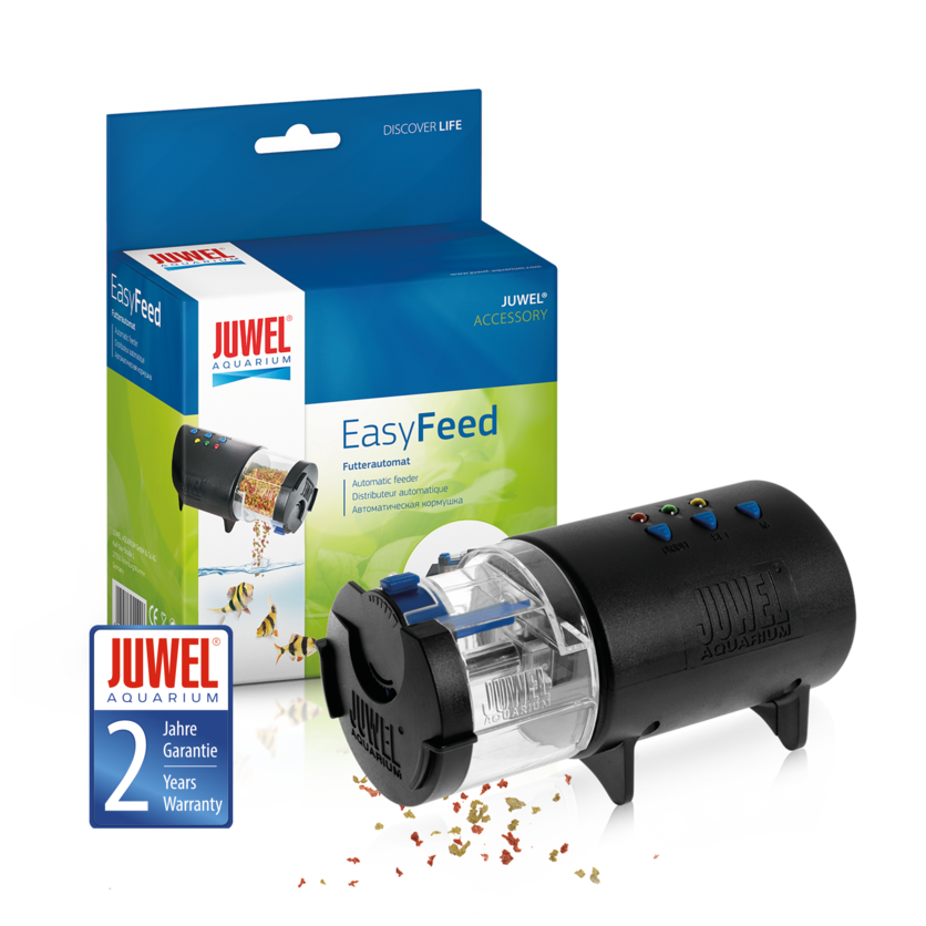 Hobby 10810 Easy Feeder, Programmable Feeder for Aquariums, Blue-Black