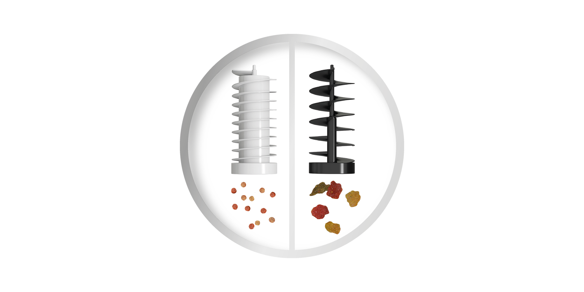 <strong>Two conveyor screws – for all types of feed</strong>